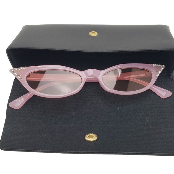 Pride Pink Cat Eye Design Your Own Rhinestone Sunglasses - Picture 1 of 10